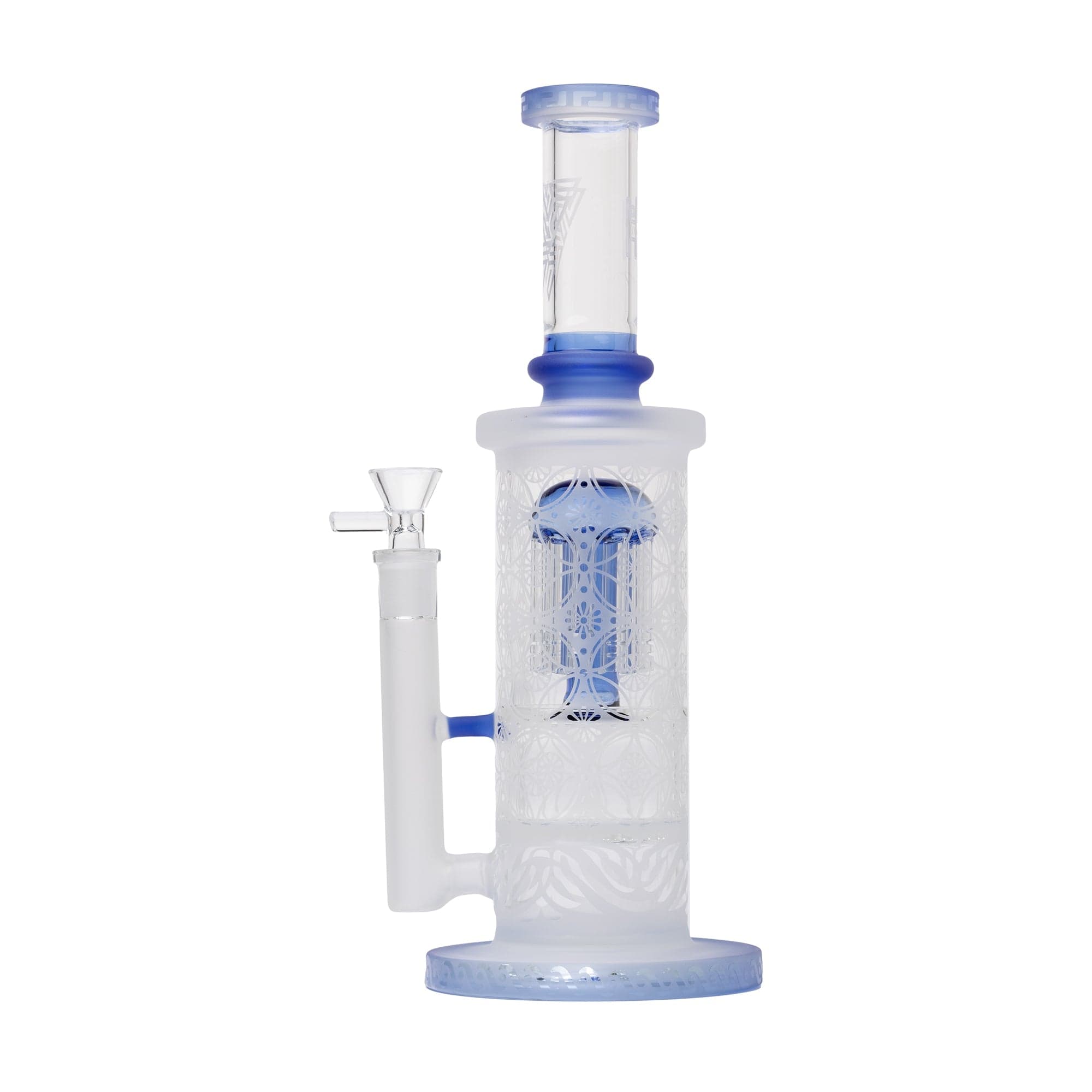 Human Grade Sacred Straight Sandblasted Glass Water Pipe