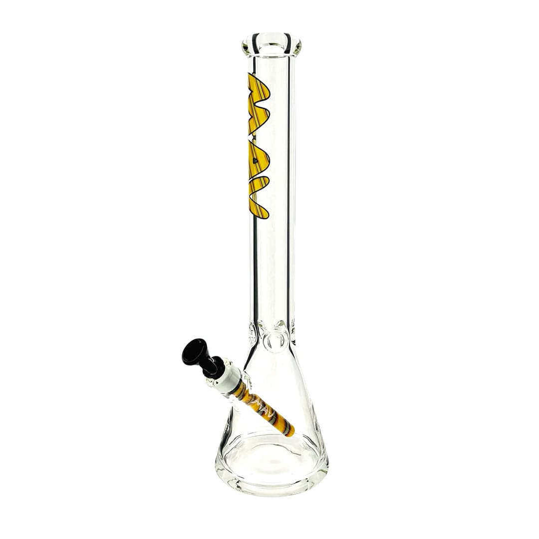 MAV Glass 18" Classic Wigwag Beaker Bong