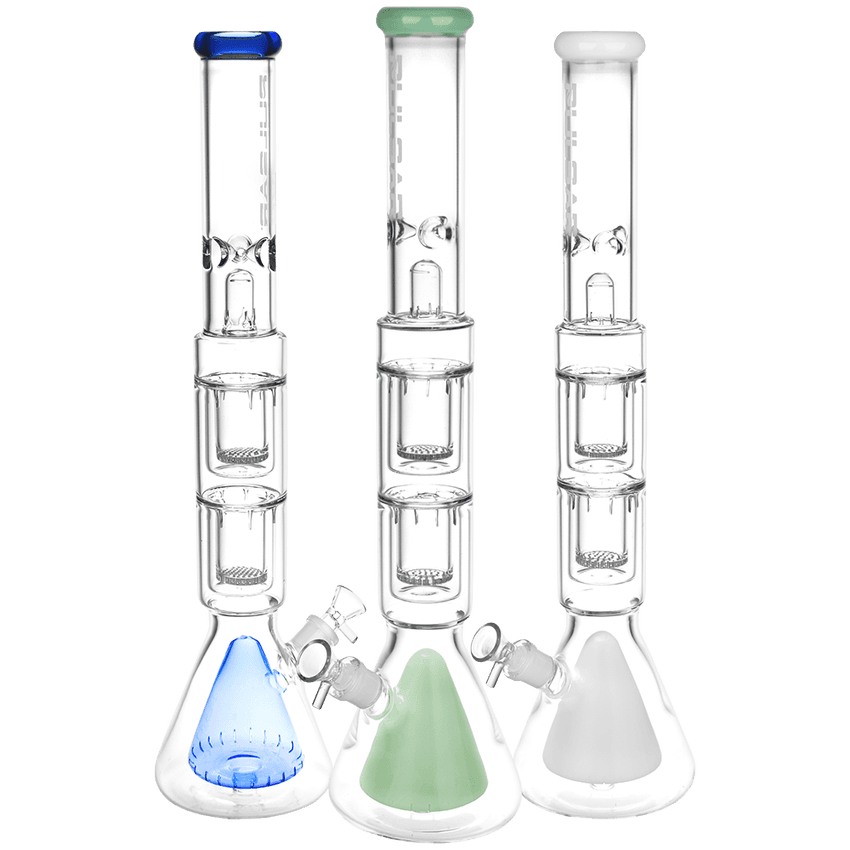 Pulsar Borosilicate Water Pipe- 21.5" / 19mm F / Colors Vary