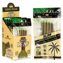 8CT DISPLAY - King Palm Green Leaf Pre-Roll Wraps - 5pc / Slim